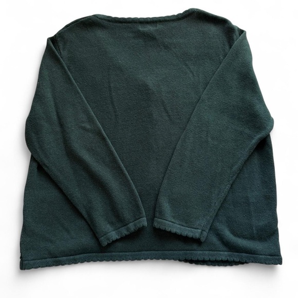 vintage y2k autumn fall leaf embroidered cardigan sweater size large - Picture 6 of 6